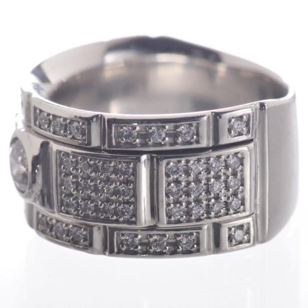 プラチナ リング メンズ 指輪 ダイヤモンド 幅広 一粒ダイヤ Pt900