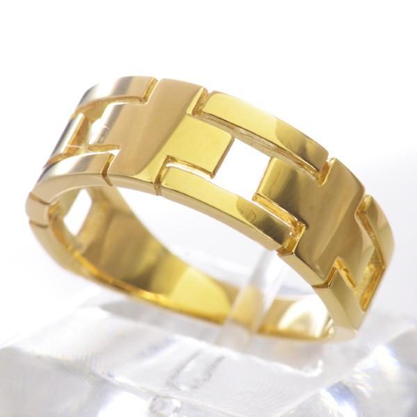 《送料込》 メンズリング 18金 指輪 リング K18 ゴールド 地金 クロス 十字架 男性 日本製 刻印入り 人気 おすすめ 太め シンプル 【UOI1698146996】(59202円)