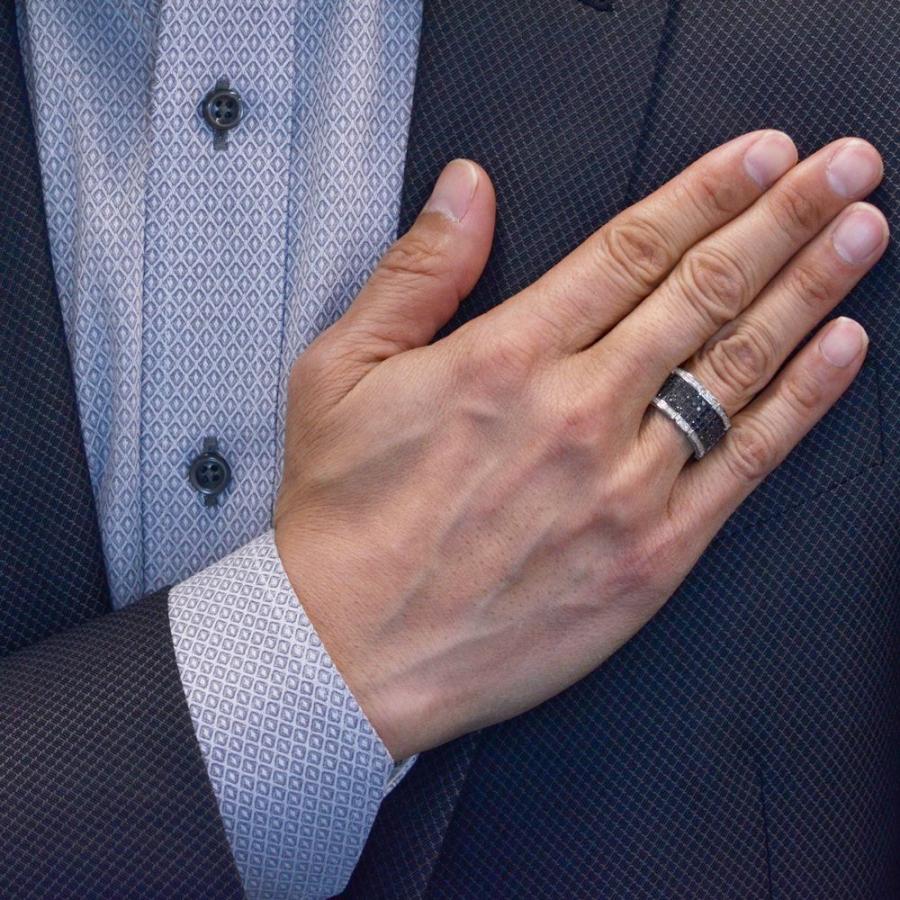 メンズリング プラチナ 指輪 メンズ リング ダイヤモンド ブラックダイヤモンド 幅広 パヴェ 男性 日本製 刻印入り 鑑別書付き 人気 おすすめ 太め Dwz アクセサリーマート 通販 Yahoo ショッピング