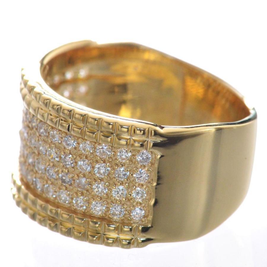 メンズリング 18金 指輪 メンズ K18 ゴールド ダイヤモンド 幅広 パヴェ 男性 日本製 刻印入り 鑑別書付き 人気 おすすめ 太め