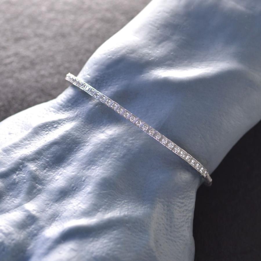 ブレスレット メンズ K18WG 18金 ホワイトゴールド ダイヤモンド 1