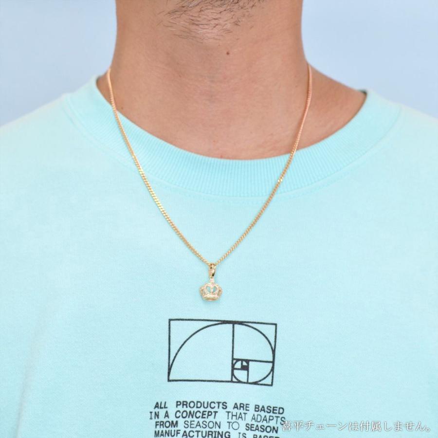 18金 ペンダントトップ メンズ K18PG ダイヤモンド メンズペンダントトップ クラウン 王冠 ヘッド ピンクゴールド ネックレストップ 爆買の画像