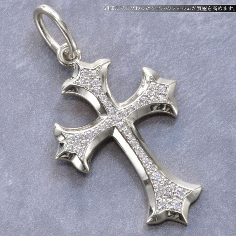 ペンダントトップ メンズ プラチナ Pt900 ダイヤモンド クロス 十字架