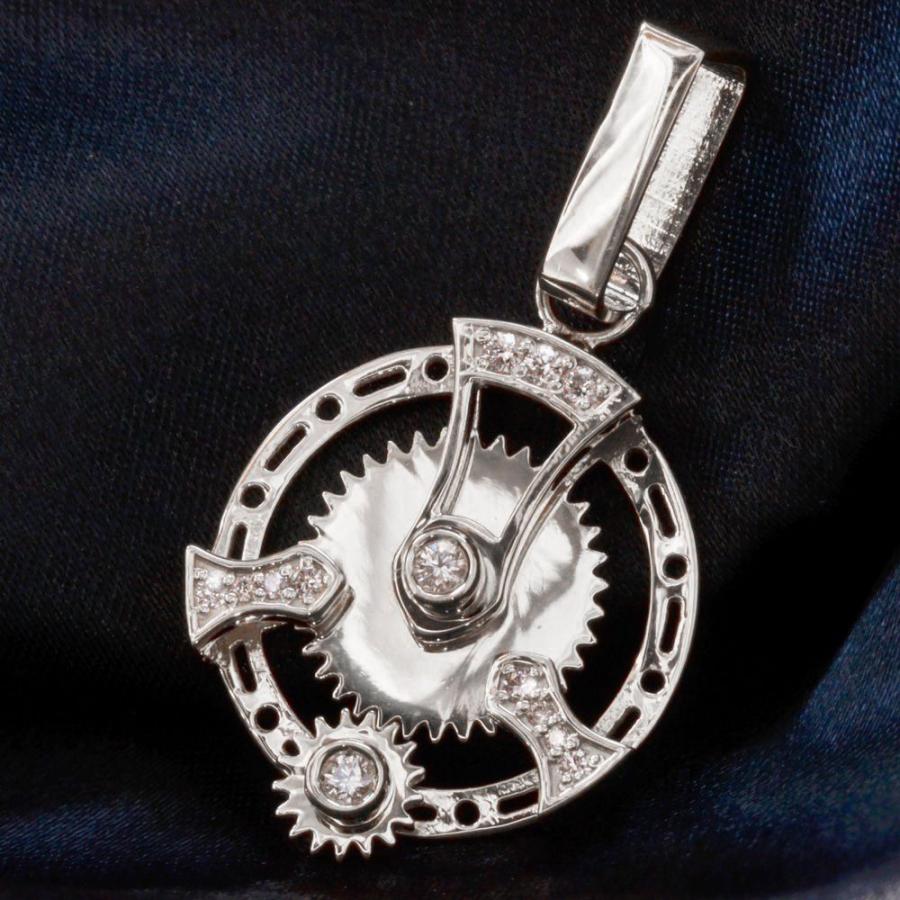 ダイヤモンド 大きめペンダントトップ K18WG