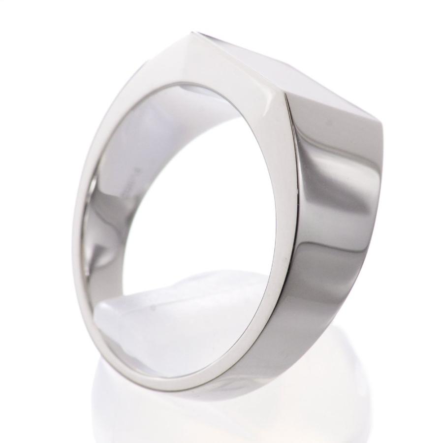 プラチナ リング メンズ 指輪 Pt950 印台 男性用 ごつい 太め シンプル