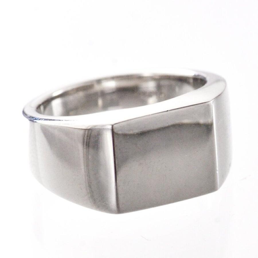 プラチナ リング メンズ 指輪 Pt950 印台 男性用 ごつい 太め シンプル