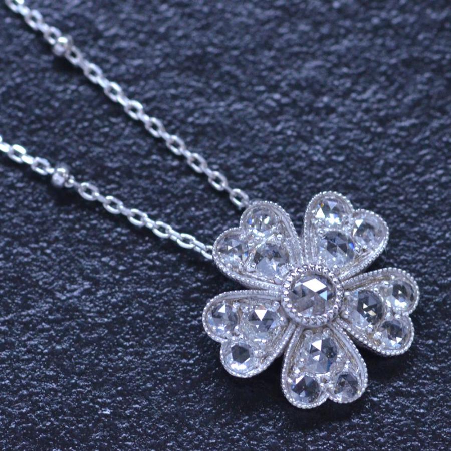 ネックレス レディース 18金 K18 ホワイトゴールド ダイヤモンド