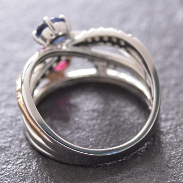 指輪 レディース プラチナ 18金 K18 ピンクゴールド 非加熱 ルビー サファイア Pt950 |  | 06