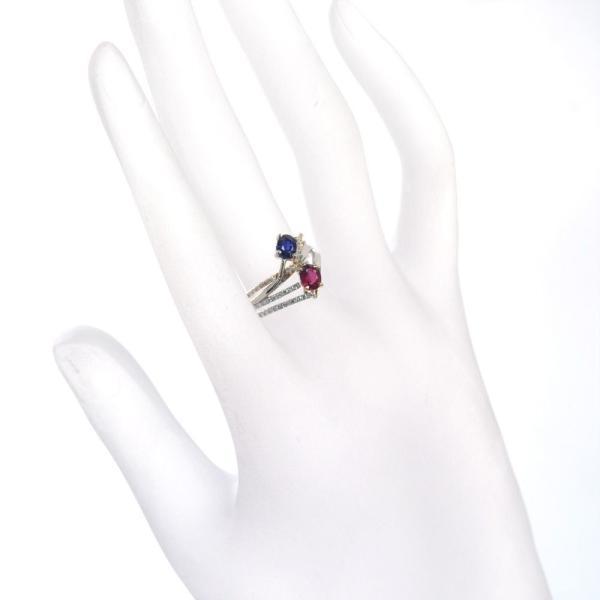指輪 レディース プラチナ 18金 K18 ピンクゴールド 非加熱 ルビー サファイア Pt950 |  | 01