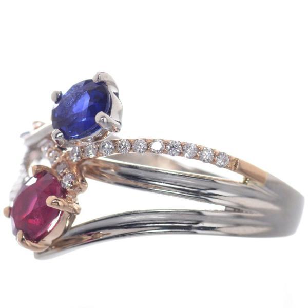 指輪 レディース プラチナ 18金 K18 ピンクゴールド 非加熱 ルビー サファイア Pt950 |  | 05