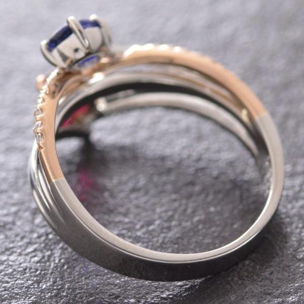指輪 レディース プラチナ 18金 K18 ピンクゴールド 非加熱 ルビー サファイア Pt950 |  | 06