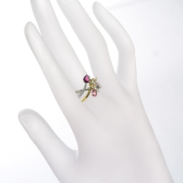 指輪 レディース プラチナ 18金 K18 ゴールド 非加熱 ルビー パパラチアサファイア ダイヤモンド Pt950 |  | 01