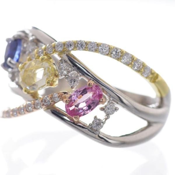 指輪 レディース プラチナ 18金 K18 ゴールド 非加熱 サファイア パパラチアサファイア ダイヤモンド Pt950 |  | 05