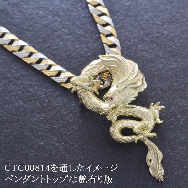 ペンダントトップ メンズ 18金 K18 ゴールド ドラゴン 龍 ダイヤモンド