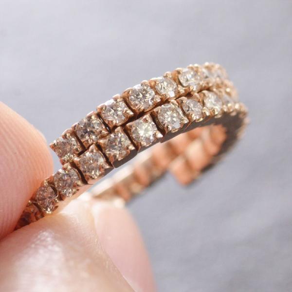 指輪 レディース リング 18金 K18 ピンクゴールド H＆C ダイヤモンド