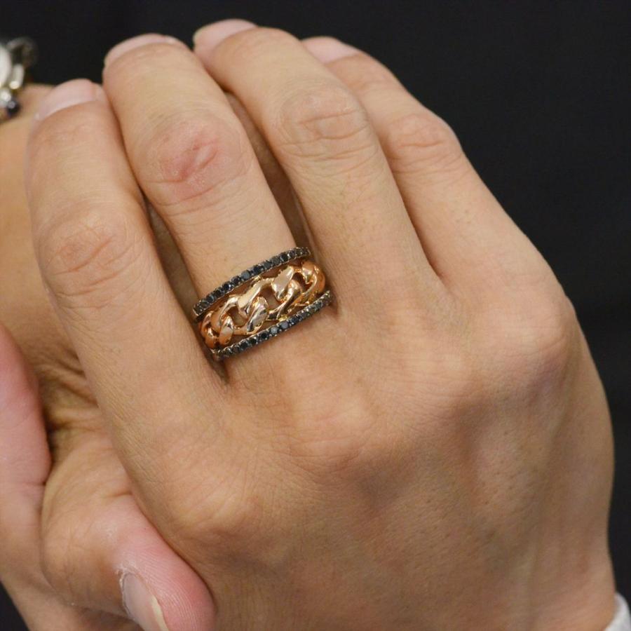 指輪 メンズリング 18金 喜平 ピンクゴールド プラチナ コンビ K18 18k Pt950 ブラックダイヤモンド 幅広 男性 日本製 刻印入り 鑑別書付き ごつい Dxd アクセサリーマート 通販 Yahoo ショッピング