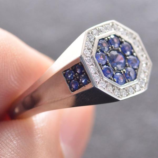 プラチナ900 サファイアメンズ リング　 18号 楽天市場】【マラソン同時開催☆10%OFFクーポン】プラチナ リング