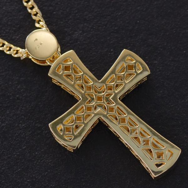 徳力 喜平 ネックレス 10g 50cm 18金 K18 メンズ クロス 十字架