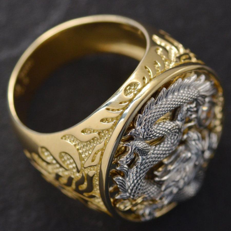 メンズリング K18 18k プラチナ 指輪 18金 Pt950 コンビ ダイヤモンド