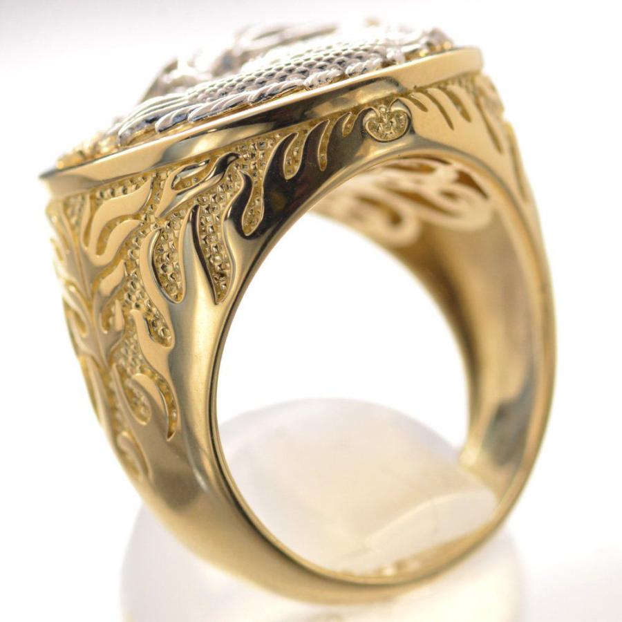 メンズリング K18 18k プラチナ 指輪 18金 Pt950 コンビ ダイヤモンド