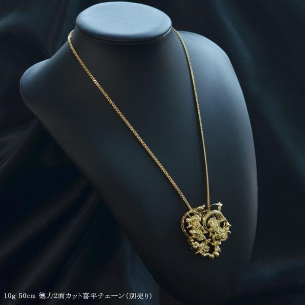 ペンダントトップ K18 風神 雷神 18金 ゴールド 地金 メンズペンダント