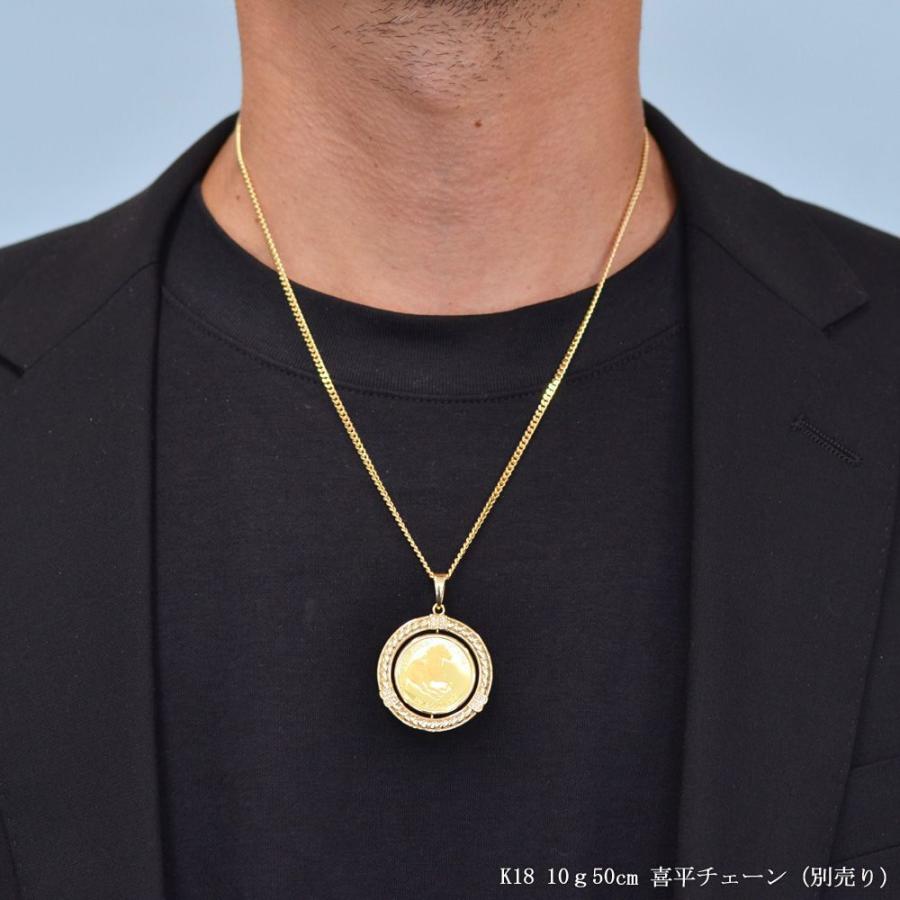 コインペンダントトップ メンズ K24 純金 1/5oz ツバルホース 