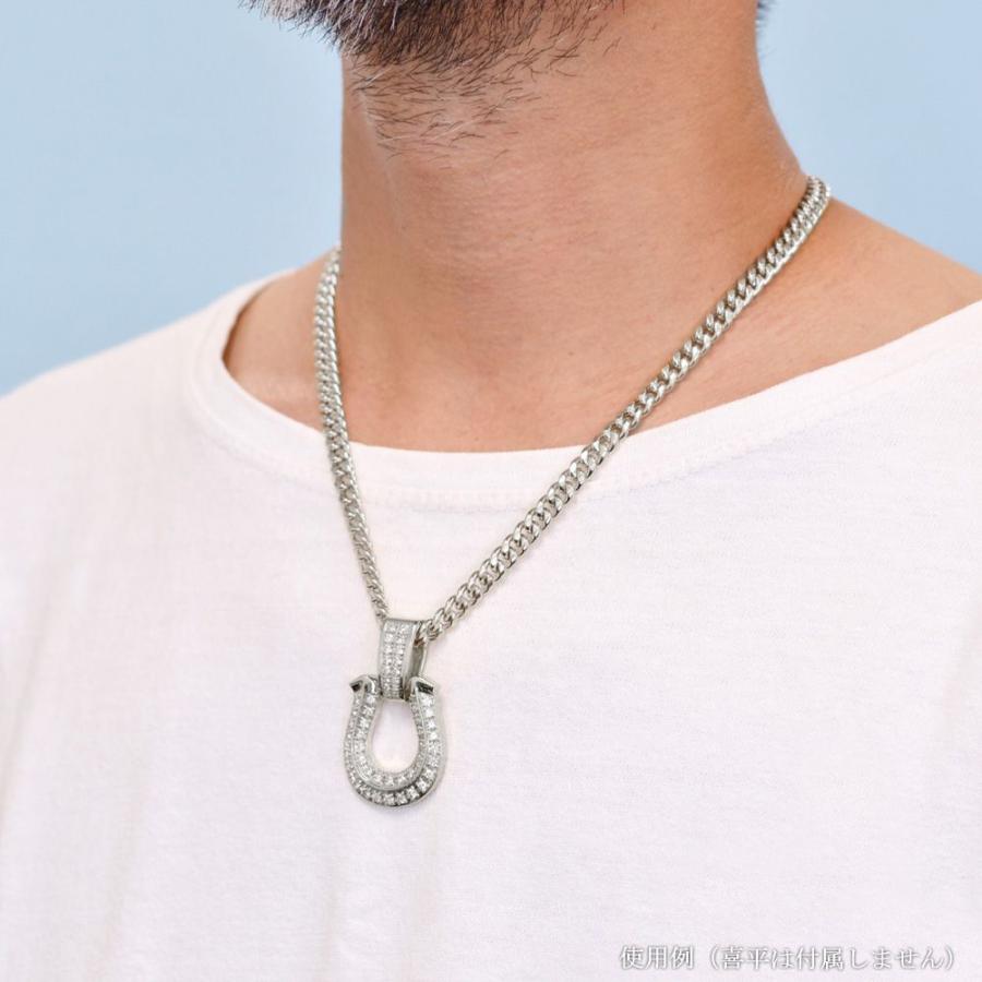 ペンダントトップ メンズ プラチナ 喜平用 ダイヤモンド 馬蹄 ホース