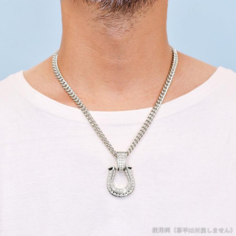 ペンダントトップ メンズ プラチナ 喜平用 ダイヤモンド 馬蹄 ホース