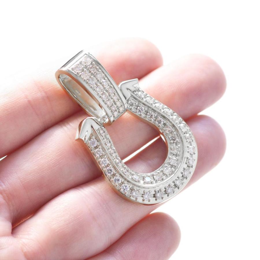 ペンダントトップ メンズ プラチナ 喜平用 ダイヤモンド 馬蹄 ホース