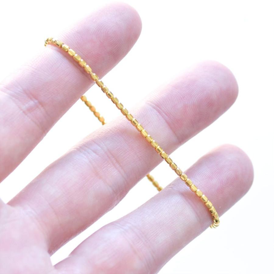 ブレスレット ユニセックス K24 純金ゴールド 24金 地金ストレッチ