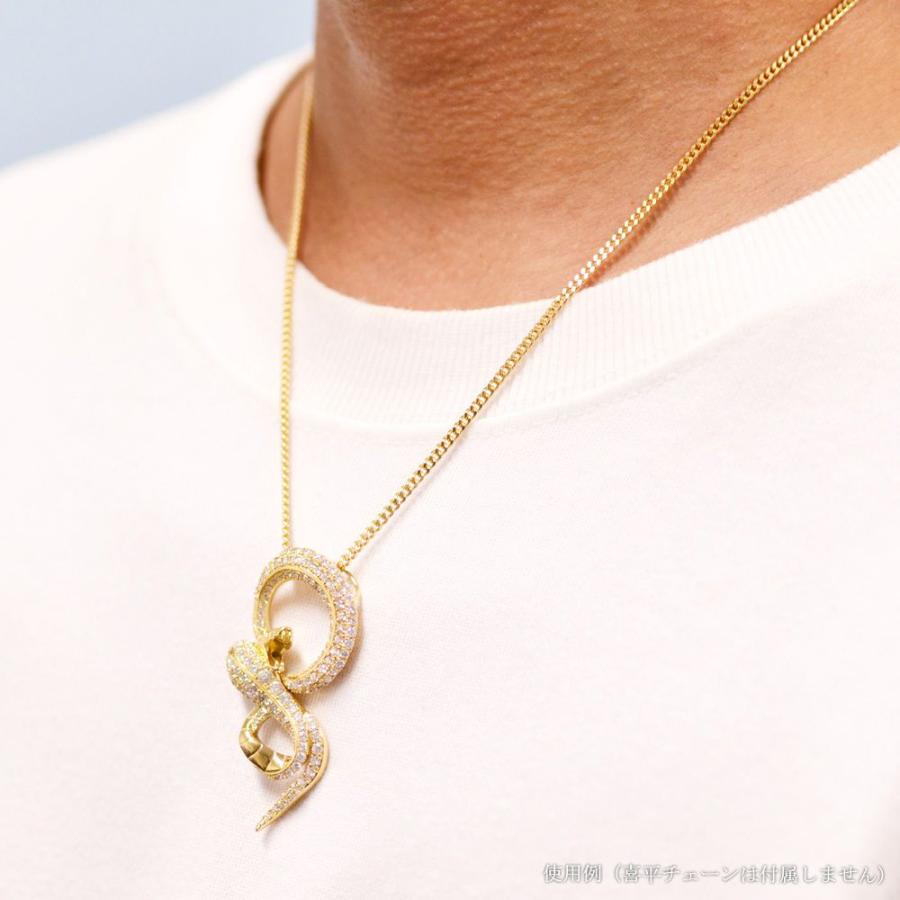 ペンダントトップ メンズ K18 18金 ダイヤモンド 蛇 スネーク ヘッド