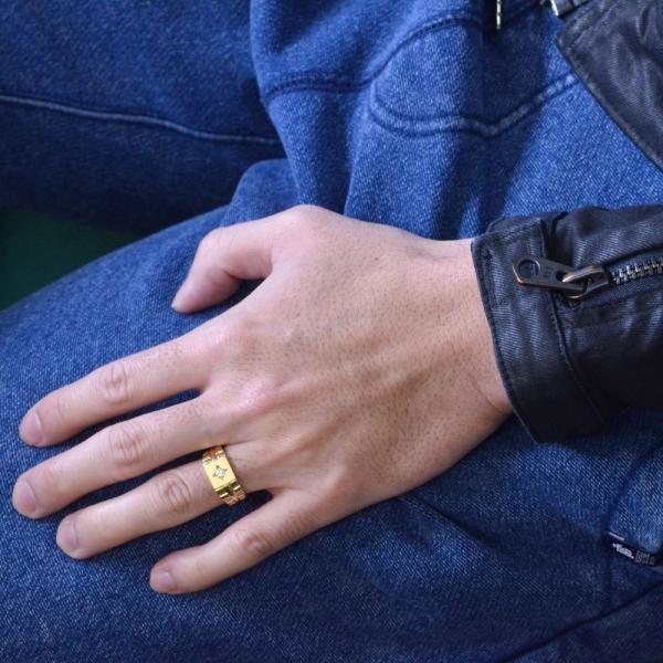 18金ダイアリング 18金 ダイヤモンド 印台 リング / K18 Diamond design ring 品番