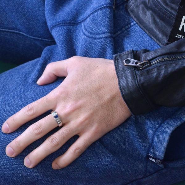 メンズリング プラチナ 指輪 サファイア ダイヤモンド Pt900 地金 男性