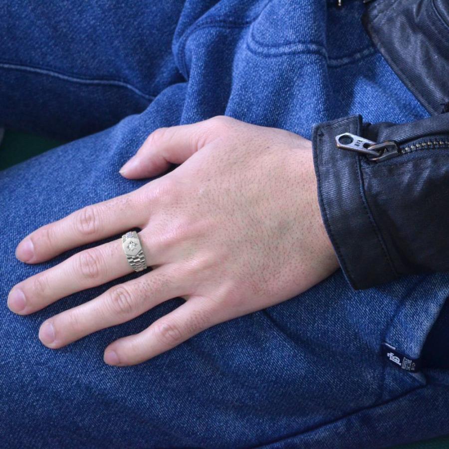 指輪 メンズリング プラチナ 印台 リング Pt900 ダイヤモンド 後光留め