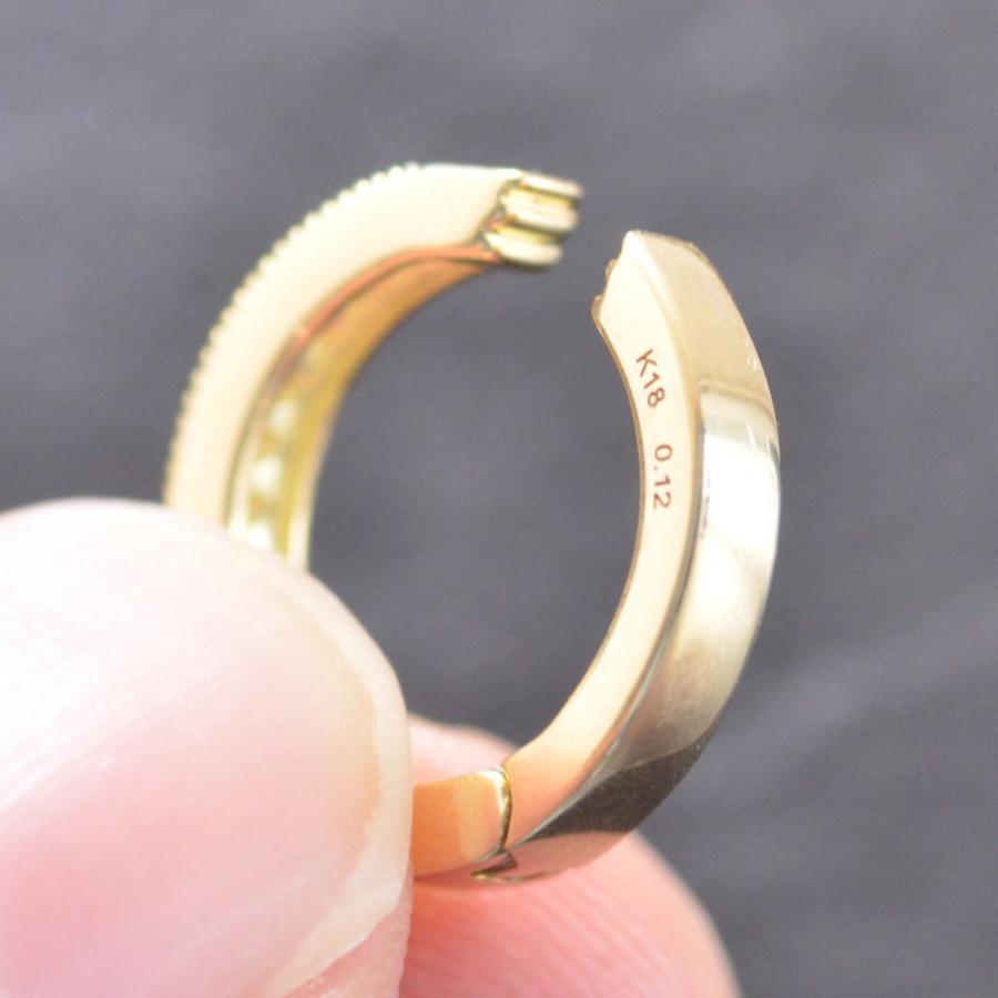 イヤーカフ 18金 ダイヤモンド k18 18k ゴールド レディース 圧調整可能 片耳用 フープ 中折れ 爆買_3