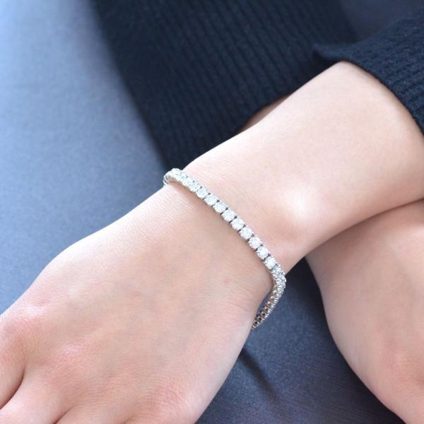ダイヤモンド テニスブレスレット 10カラット プラチナ 4本爪 F ダイヤモンド テニスブレスレット 10カラット プラチナ 4本爪 F