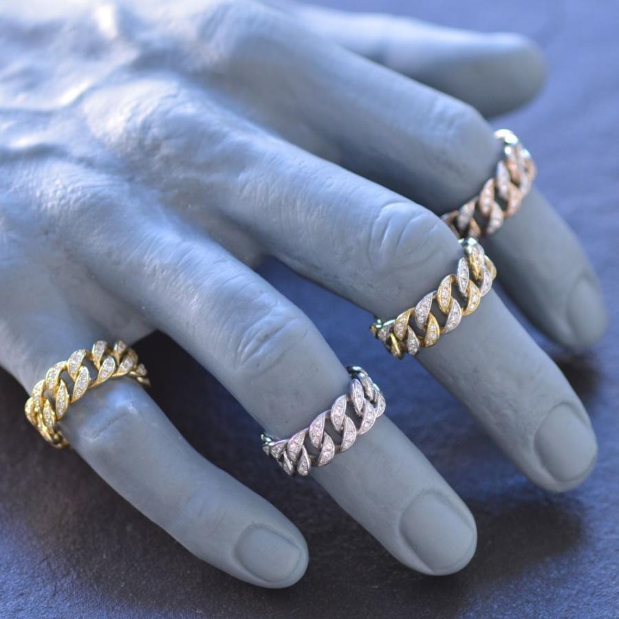 喜平 指輪 K18 18k ゴールド プラチナ コンビ メンズリング Pt950