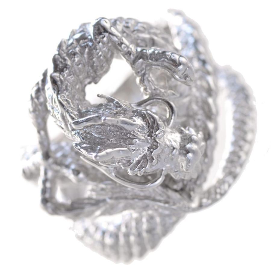 指輪 メンズリング プラチナ ダイヤモンド メンズ リング Pt950 龍