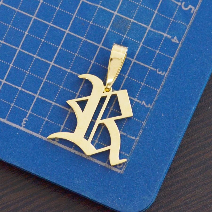 ペンダントトップ メンズ K18 18金 イエローゴールド アルファベット R