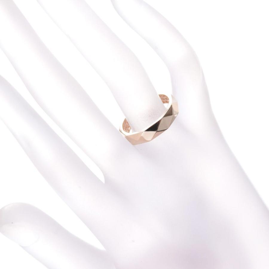 指輪 メンズリング K18PG 18金 ピンクゴールド シンプル カット 18K 地金リング ジェンダーレス ファッションの画像