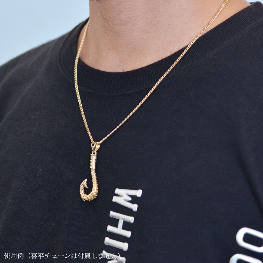 ペンダントトップ メンズ K18 18金 フィッシュフック 釣り針 喜平用