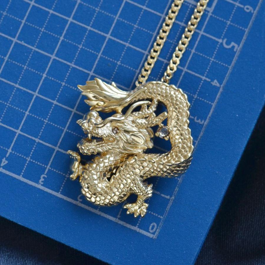 喜平 ネックレス 18金 K18 徳力 10g 50cm 龍 ドラゴン ダイヤモンド