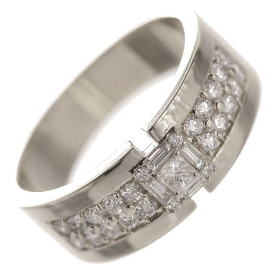 指輪 メンズリング プラチナ バゲットカット プリンセスカット