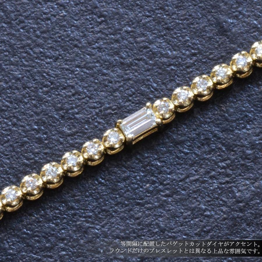 ラウンドブリリアントカットK18WGダイヤモンドブレスレット