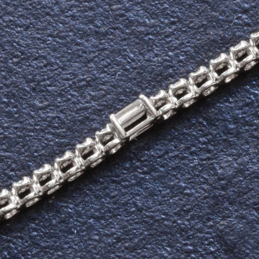 ラウンドブリリアントカットK18WGダイヤモンドブレスレット ブレスレット メンズ K18WG 18金 ダイヤモンド 1カラット バゲット