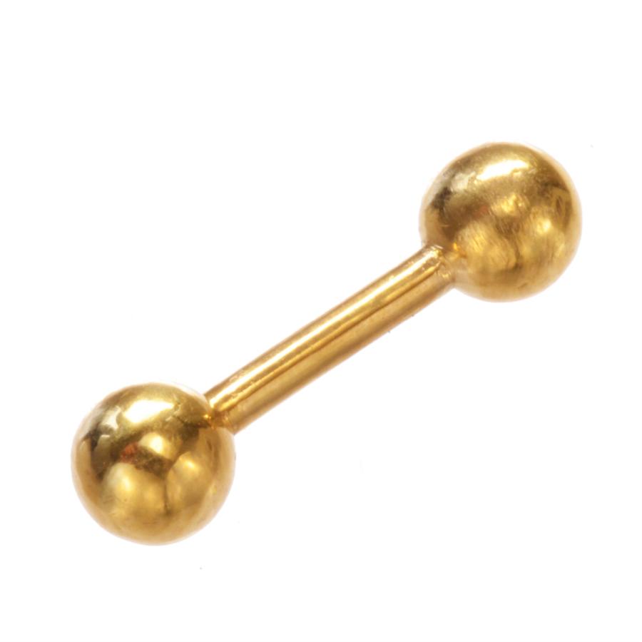ボディピアス K24 24K 純金 ストレートバーベル 16G 24金 ゴールド