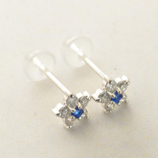 ピアス レディース プラチナ Pt900 フラワー アウイナイト