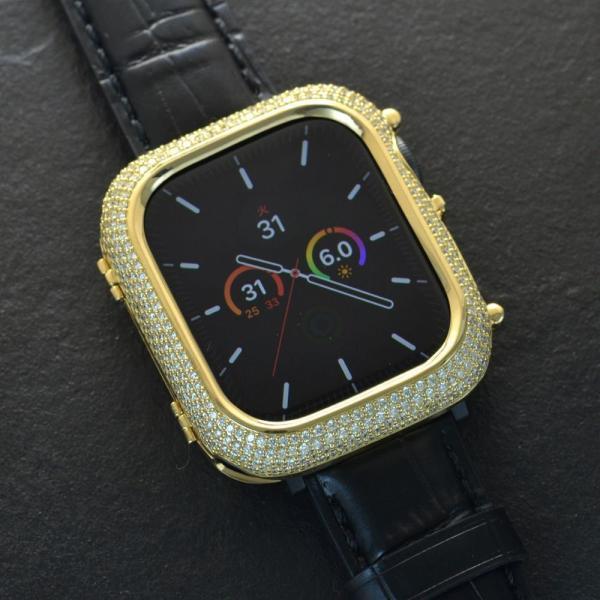 高級 アップルウォッチ カバー 18金 ダイヤモンド K18 44mm Apple