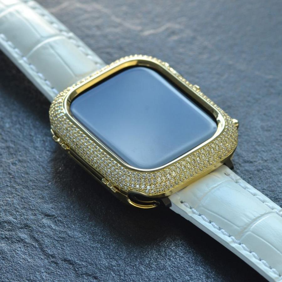 高級 アップルウォッチ カバー 18金 ダイヤモンド K18 44mm Apple Watch アップルウォッチ ケース 天然ダイヤモンド  2.9カラット 日本製 刻印入り 鑑別書付き :FRC00001:アクセサリーマート - 通販 - Yahoo!ショッピング