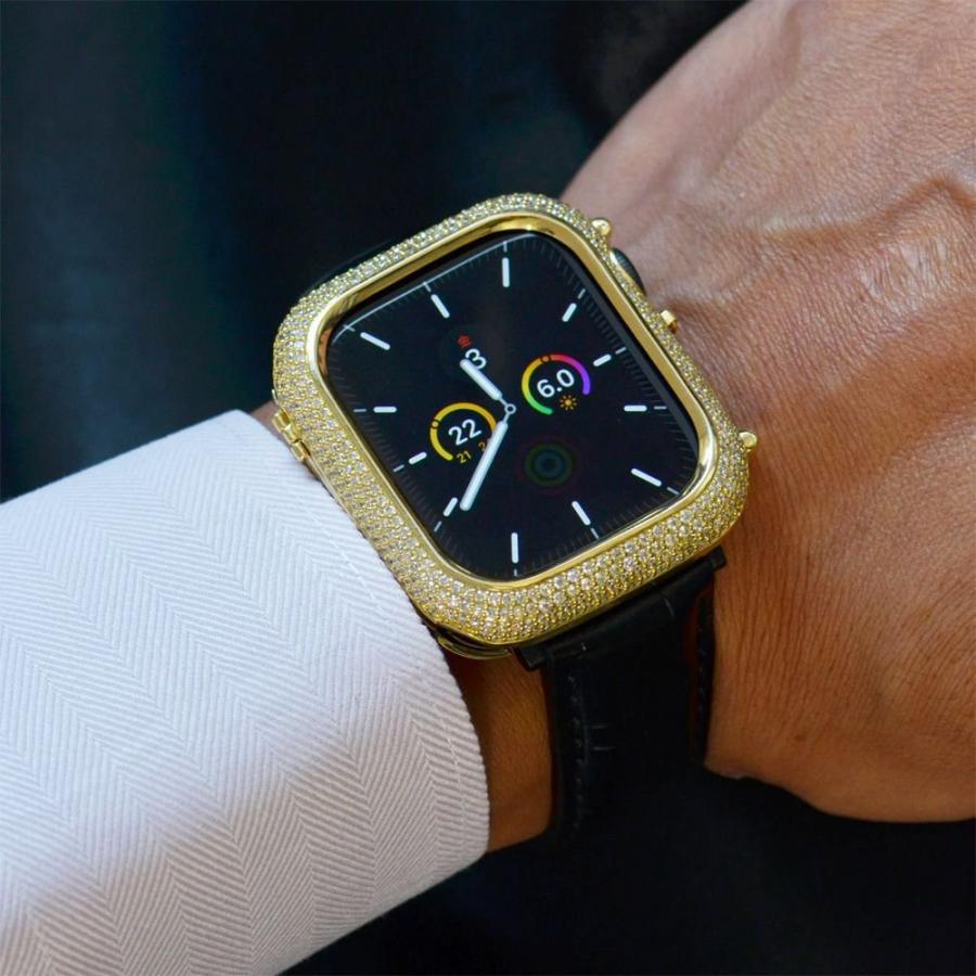 高級 アップルウォッチ カバー 18金 ダイヤモンド K18 44mm Apple